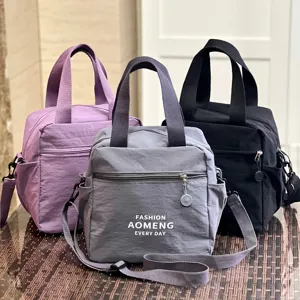 Waterproof Thermal Insulated Lunch Bag Women Commute Handbag Casual Crossbody Tote Bag
