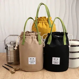 Isolierte kunden-mittagessen tasche bär muster wasserdichte tragbare picknick bento beutel