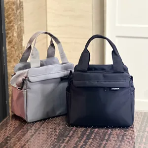 Waterproof insulated lunch bag large capacity tote handbag portable commuter meal bag for women