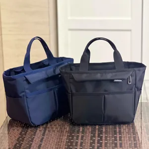 Waterproof large capacity multi-pocket lunch tote bag for women work commuting daily use