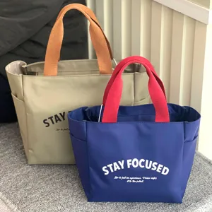 Borsa Tote in Tessuto Oxford di Grande Capacidad Impermeabile Borsa Pranzo per Lavoratori Borsa a Mano Casual Multiuso per Donna