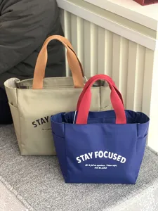 Farbkontrast Oxford Stoff Tragetasche groes Kapazitaet Lunch Handtasche Pendler Beutel