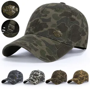 Men Women Camouflage Baseball Cap Outdoor Sports Sun Protection Adjustable Duckbill Hat Fashion Street Casual Cotton Hat