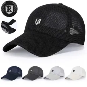 Gorra de Béisbol de Malla Completa Transpirable de Verano para Hombres Exterior Secado Rápido Protección Solar Deportes Running Pesca Sombrero Ajustable
