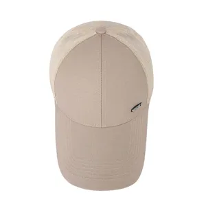 Men summer breathable mesh baseball cap detail view, casual outdoor sun protection hat.
