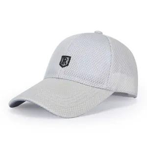 Gorra de beisbol de malla transpirable de verano para hombre secado rapido color gris