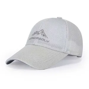 Men's breathable mesh baseball cap, lightweight summer sun protection hat for outdoor sports.