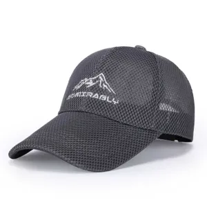 Mens lightweight breathable mesh baseball cap for summer outdoor sports sun protection