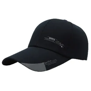 Long brim baseball cap for men and women, outdoor sun protection cotton canvas duck tongue hat.