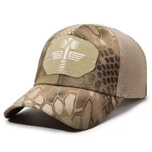 Camouflage tactical baseball cap with breathable mesh for men outdoor sports and hiking