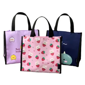 Süße wasserdichte isolierte Lunchtasche Cartoon Bento Box Handtasche für Schüler Arbeit