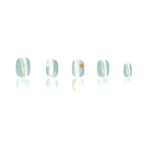Sweet daisy press on nails short cat eye fake nail patches handmade manicure sets 10pcs