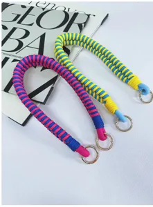 Handmade woven bag strap replacement colorful braided handbag handle camera accessory DIY