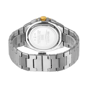 SKMEI men business quartz watch stainless steel strap waterproof chronograph wristwatch