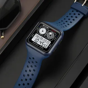 SKMEI Men Digital Sports Watch Waterproof LED Backlight Square Watch Outdoor Wristwatch