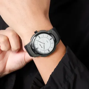 Skmei men quartz watch large dial fashion sports waterproof wristwatch for daily casual business.