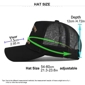 Adjustable black mesh baseball cap with breathable design and sun protection for daily wear.
