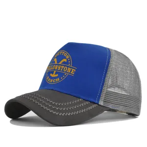 Gorra trucker bordada Yellowstone Ranch, gorra de beisbol de malla transpirable unisex.