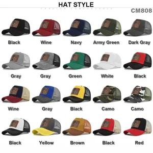 Tiger Patch Mesh Trucker Hat Lederpatch Baseballkappe Verstellbar Sommer Outdoor Sonnenschutz Hip Hop Mode Atmungsaktive Kappe
