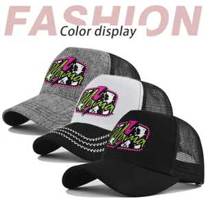 Berretto da baseball stampato Mama, cappellino mesh traspirante per coppie casual.