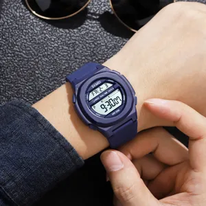 SKMEI waterproof digital watch for men, stylish outdoor sport watch with LED backlight.