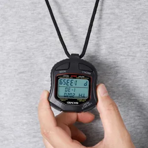 SKMEI electronic referee stopwatch with 100 lap memory and multi-function metronome display.