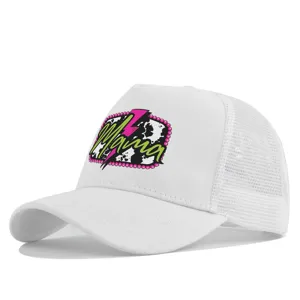 Cappello da baseball trucker bianco con stampa Mama, cappellino parasole traspirante casual.