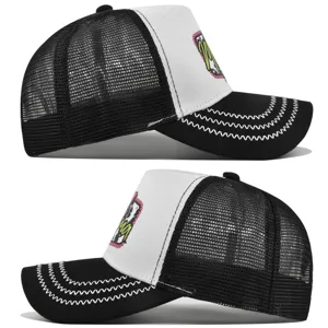 Cappellino da baseball trucker classico con retro in rete e stampa MAMA molto elegante.