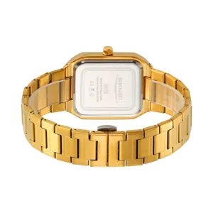 SKMEI Luxus Herren Quadratische QuarzUhr Wasserdicht Stahlarmband Business Armbanduhr