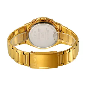 Men's Luxury Gold Quartz Wrist Watch Stainless Steel Strap 30M Waterproof Wristwatch