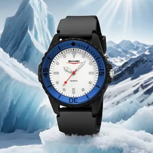 SKMEI Orologio Sportivo da Uomo al Quarzo 50M Impermeabile Luminoso Quadrante Digitale Cassa in Resina Cinturino in Gomma Orologio da Polso