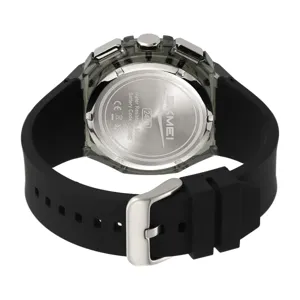 Men's Transparent Case Digital Watch Waterproof Multi-function Outdoor Casual Sports Watch