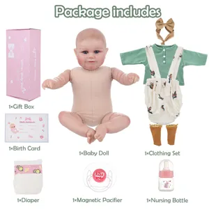 Poupon Reborn de 20 Pouces Bébé Réaliste Nouveau-né Jouet Ensemble Coffret Cadeau