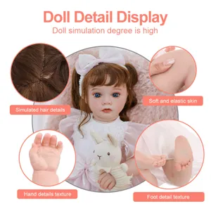 20 Pouces Reborn Bébé Poupée Réaliste Mignon Doux Silicone Vinyle Jouet Enfant Cadeau