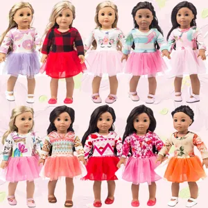 18 inch doll clothes set cute princess dress for American girl dolls fashion outfit