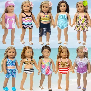 18 inch doll swimwear set 45cm doll summer clothes cute swimsuit doll apparel accessories
