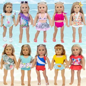 18 inch doll summer swimsuit outfits 45cm American girl doll clothes beach vacation dress set