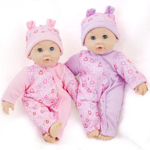 12 Zoll Reborn Baby Puppe weicher Stoff Körper niedlich Herz Druck Kleidung Spiele