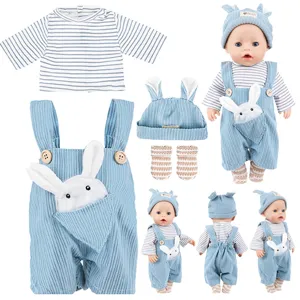 Fabric Doll Outfits Outwear For Baby Dolls Clothes Accessories Top Pants Hat And Socks Casual Winter Doll Clothing