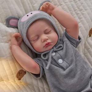 Cute Reborn Baby Doll Clothes Outfits For 18-22 Inch Simulation Dolls Cartoon Animal Floral Lace Mesh Dress Accessories