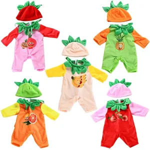 Vestiti per Bambole da 18 Pollici Serie Frutta Tuta con Cappello per Bambole American Girl da 45cm Accessori per Bambole