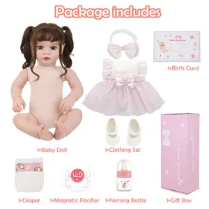 Poupée bébé reborn 20 pouces réaliste mignon jouet pour enfant avec accessoires.