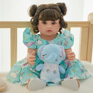 Poupée Reborn de 20 Pouces Bébé Réaliste Silicone Doux Jouet Mignon pour Enfant Cadeau