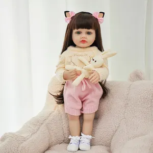 22 inch reborn baby doll full vinyl simulation infant doll cute toy for kids wholesale