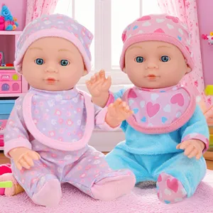 9,5 Zoll niedliche Vinyl Babypuppe Set, perfektes interaktives Spielzeug für frühe Bildung.