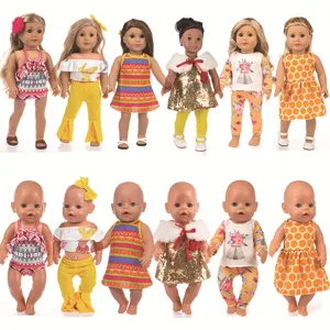 18 inch American girl doll clothes detailed set 43cm baby doll outfits fashion styles