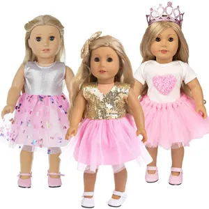 18 inch American girl doll clothes valentine theme set 45cm fashion doll outfit and accessories