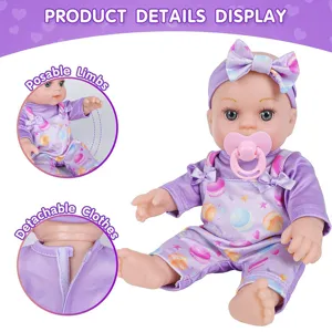 12 Inch Vinyl Baby Doll 30cm Reborn Doll with Movable Limbs and Removable Clothes for Kids