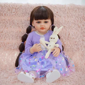 22 inch reborn baby doll full vinyl simulation infant toy cute toddler companion gift