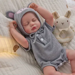 Realistic Reborn Baby Doll Soft Vinyl Fabric 3D Painted Lifelike Newborn Toy Set With Accessories For Kids Soothing Play Gift